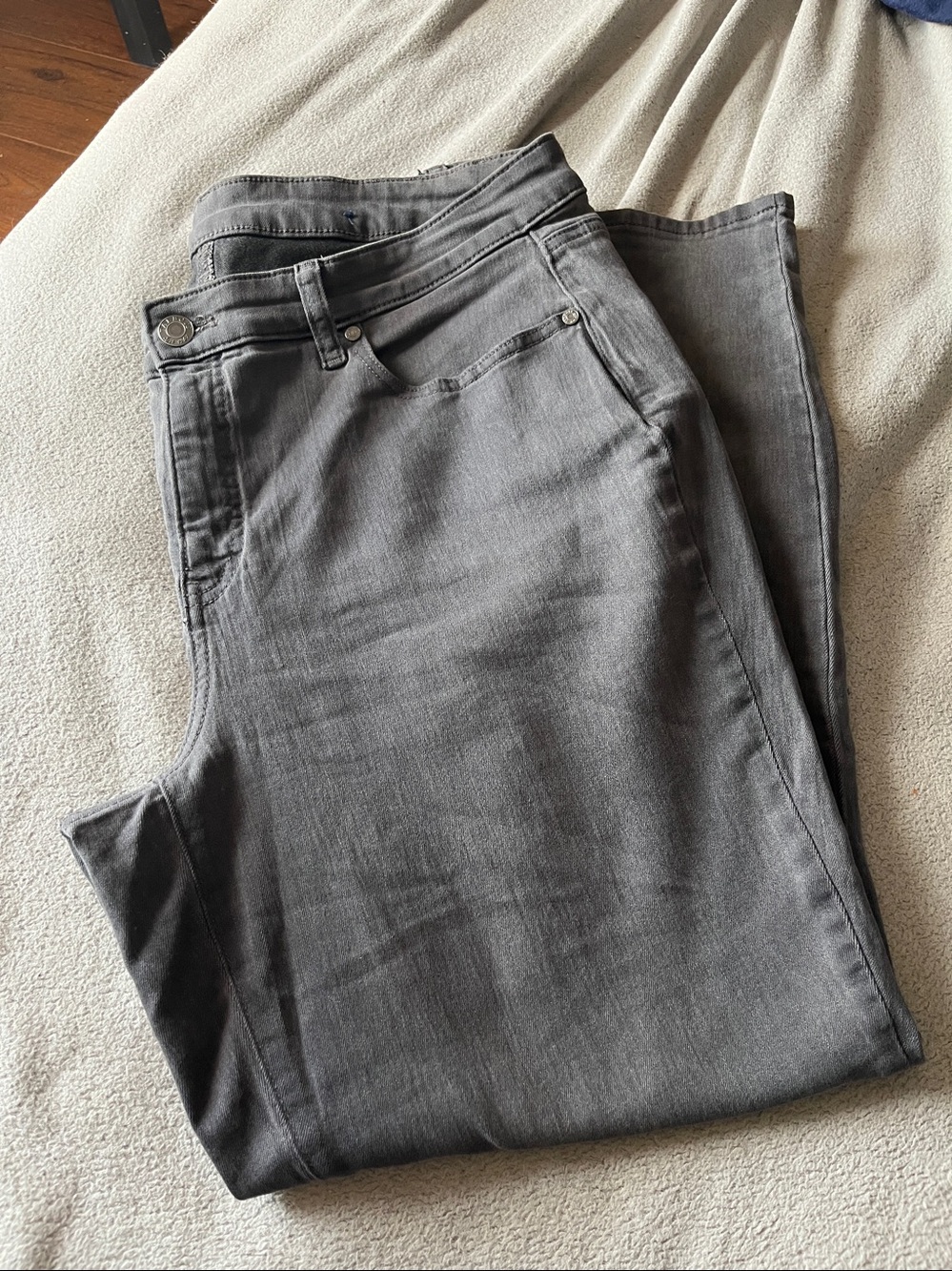 Talbots Women's Slim Ankle Jeans - Charcoal - Picture 2 of 2
